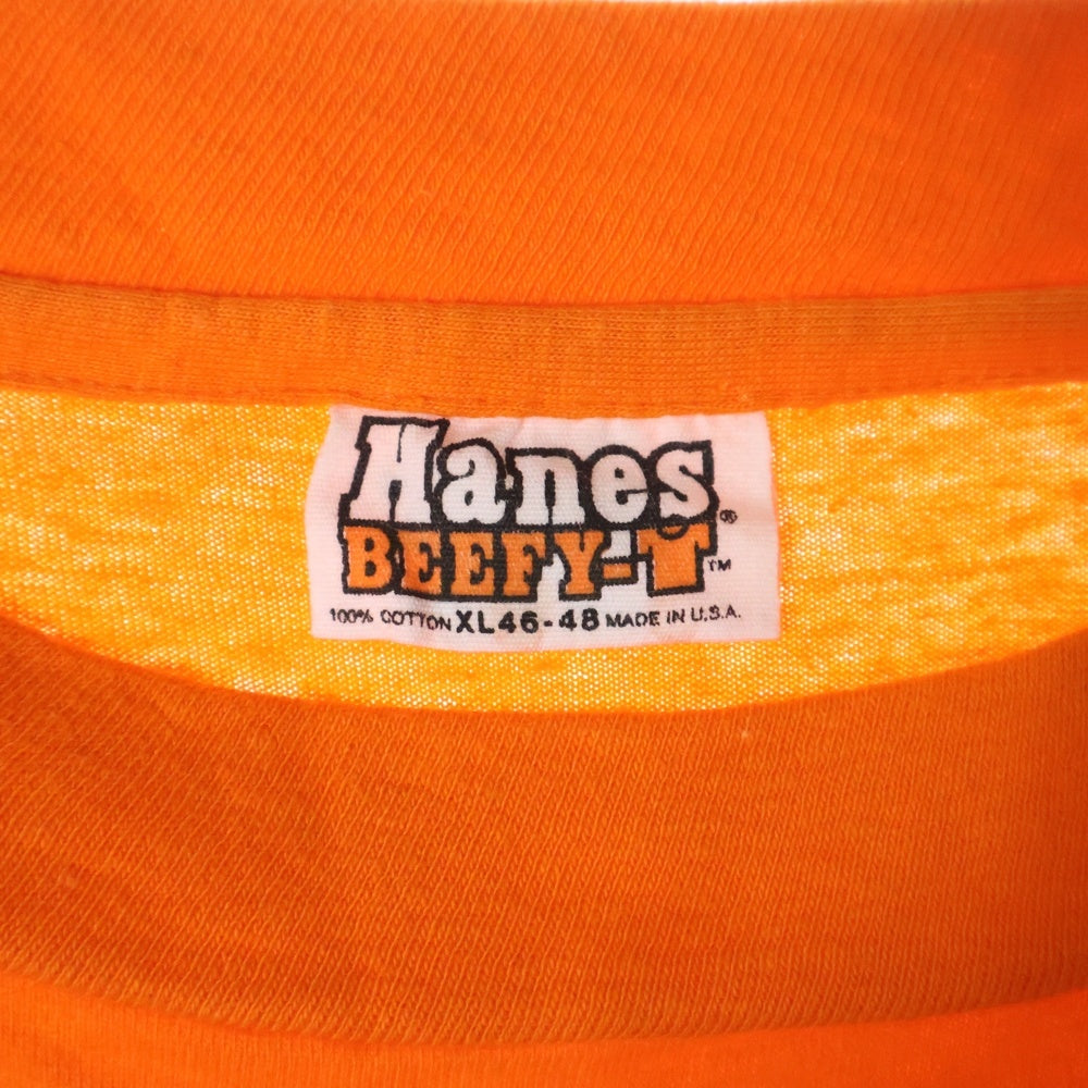 VINTAGE(ヴィンテージ) 70s HARLEY DAVIDSON HANES BEEFY-T ハーレーダヴィッドソン ヘインズ Tシャツ オレンジ
