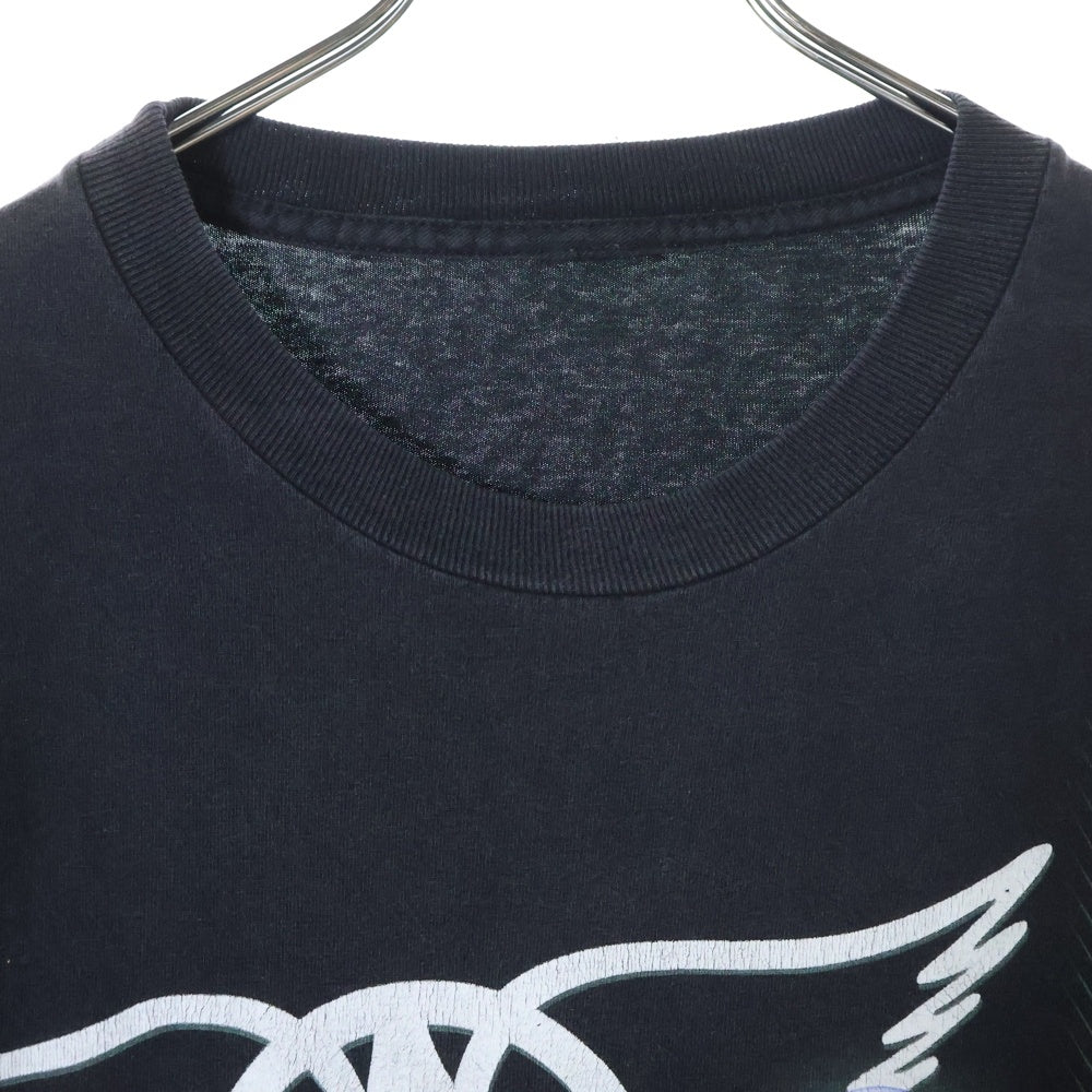 VINTAGE(ヴィンテージ) 00s AERO SMITH 2001 JUST PUSH PLAY TOUR エアロスミス ジャストプッシュプレイツアー 空山基 半袖Tシャツ ブラック