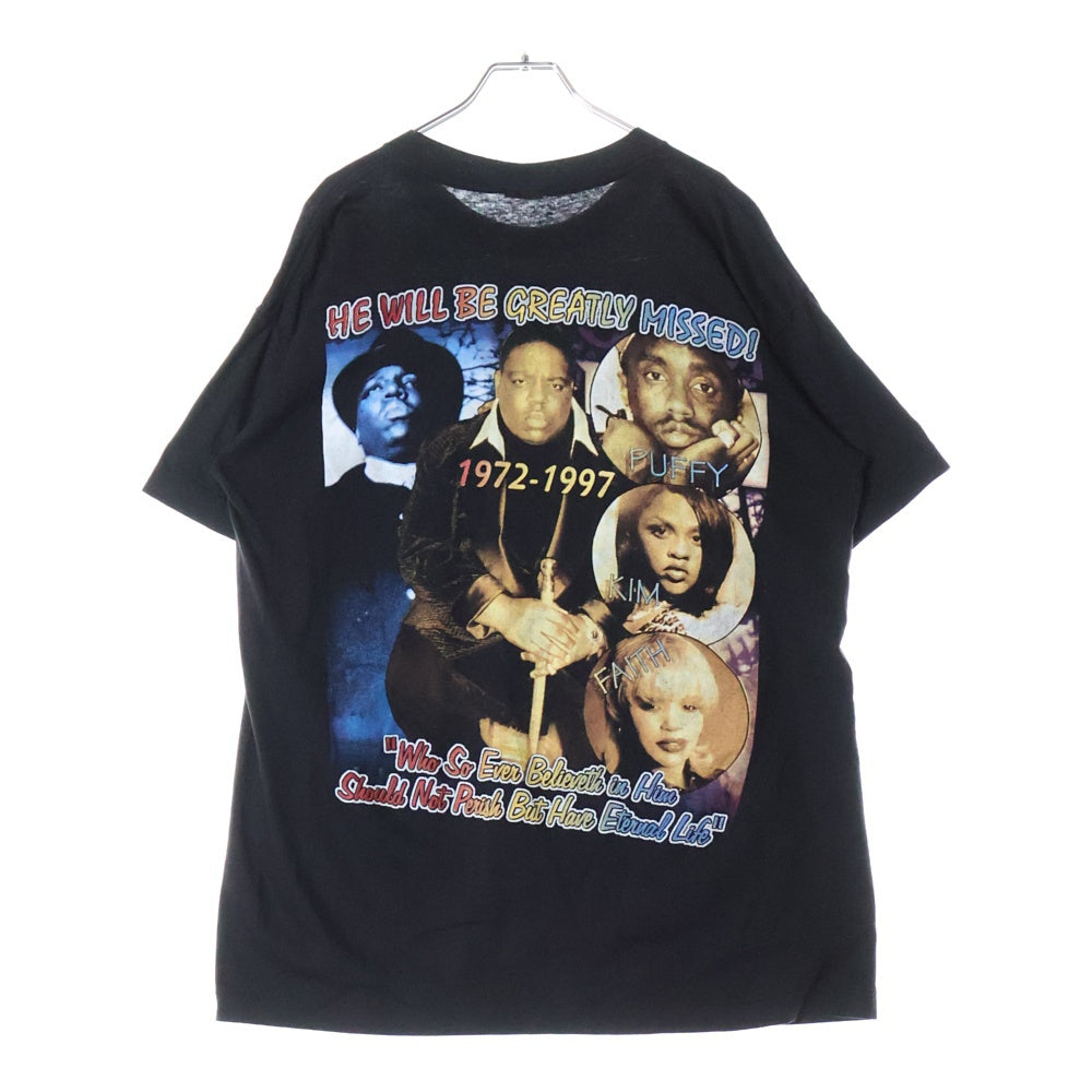 VINTAGE(ヴィンテージ) 90s NOTORIOUS B.I.G LIFE AFTER DEATH 両面プリントTシャツ ブラック