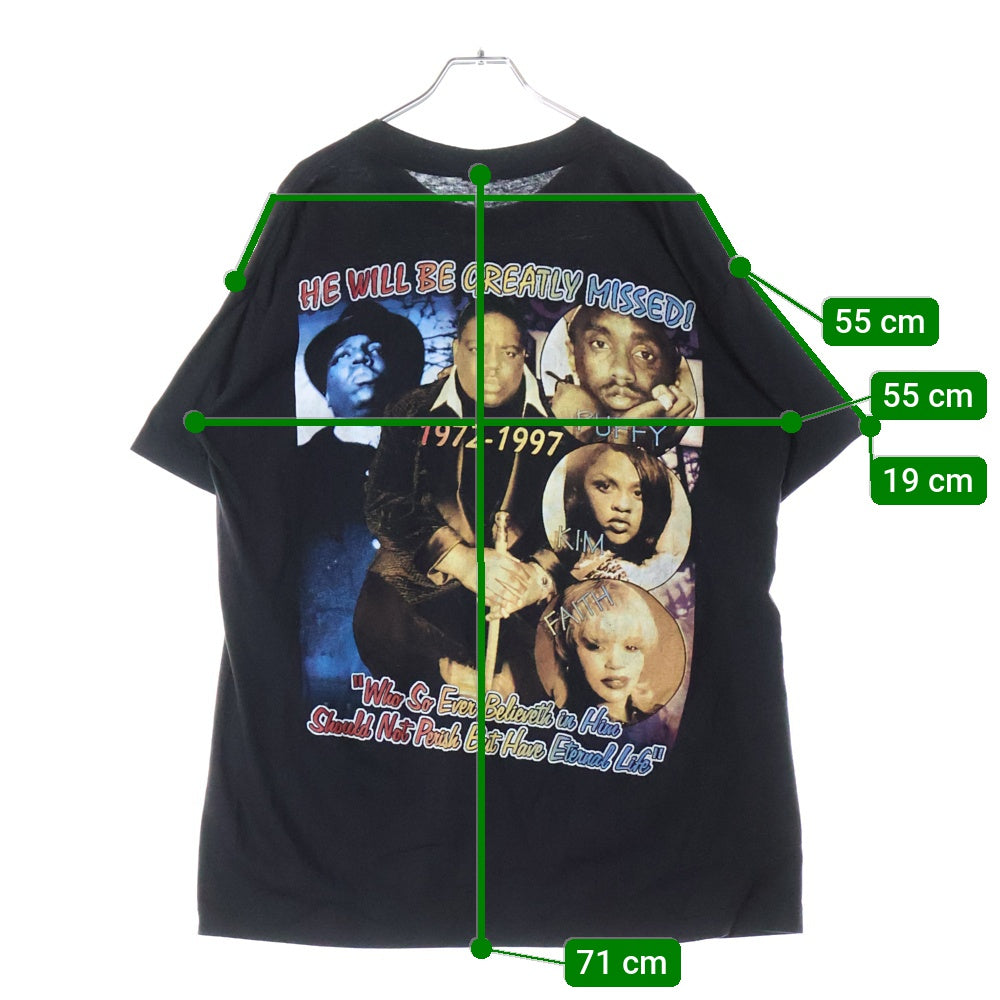 VINTAGE(ヴィンテージ) 90s NOTORIOUS B.I.G LIFE AFTER DEATH 両面プリントTシャツ ブラック