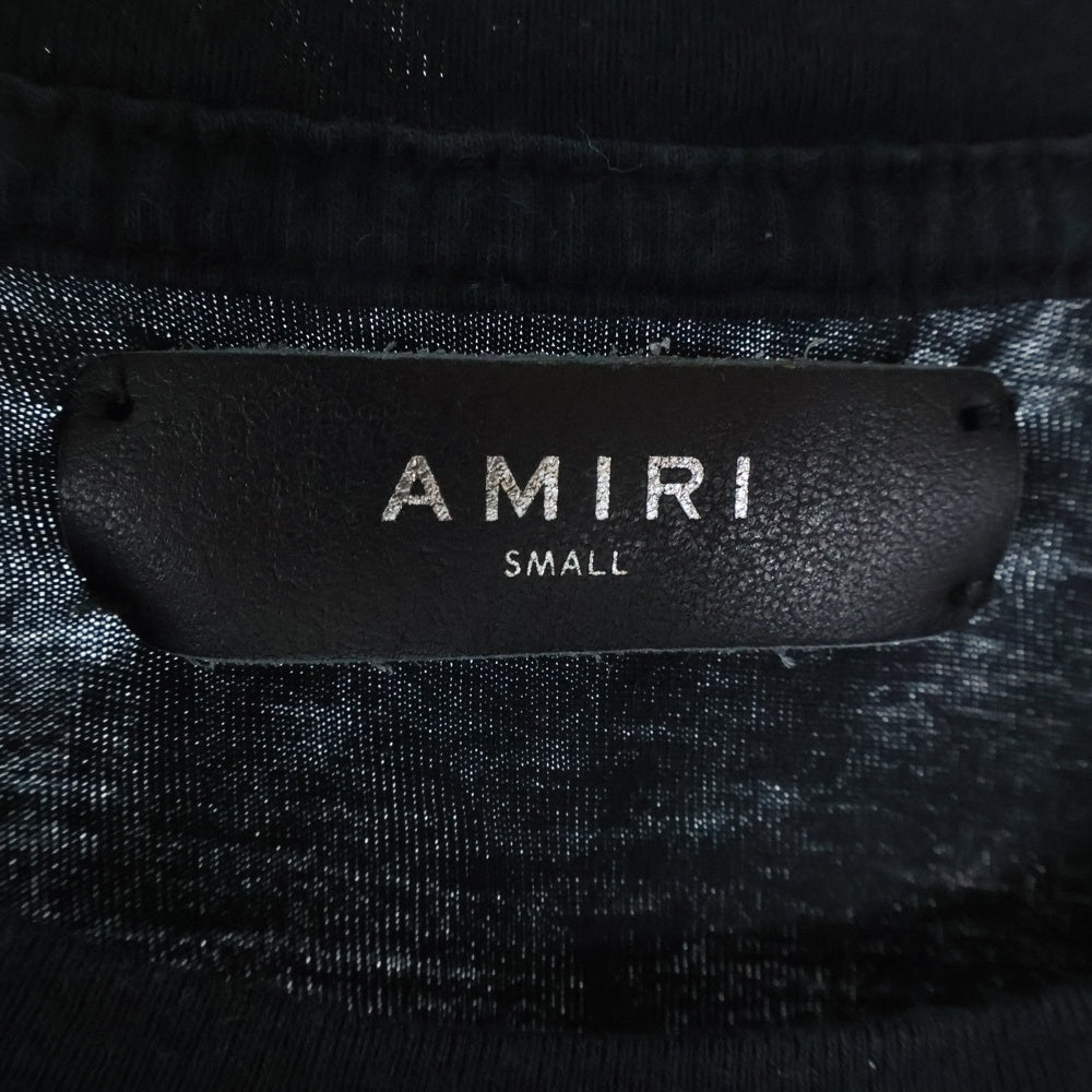 AMIRI(アミリ) ファイヤーロゴTシャツ 半袖クルーネックカットソー ブラック