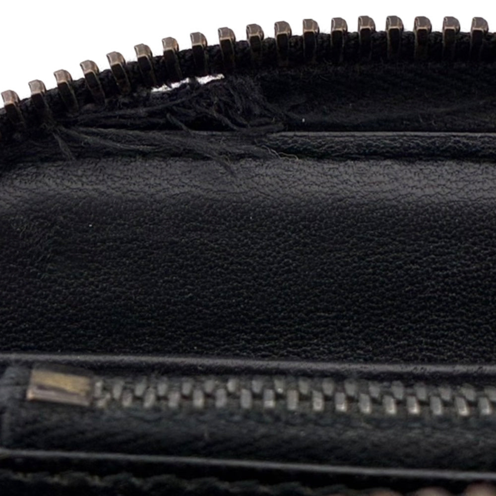 BOTTEGA VENETA(ボッテガヴェネタ) ラウンドジップ イントレチャート レザー ロングウォレット ゴールド 金具 長財布 ブラック 510643
