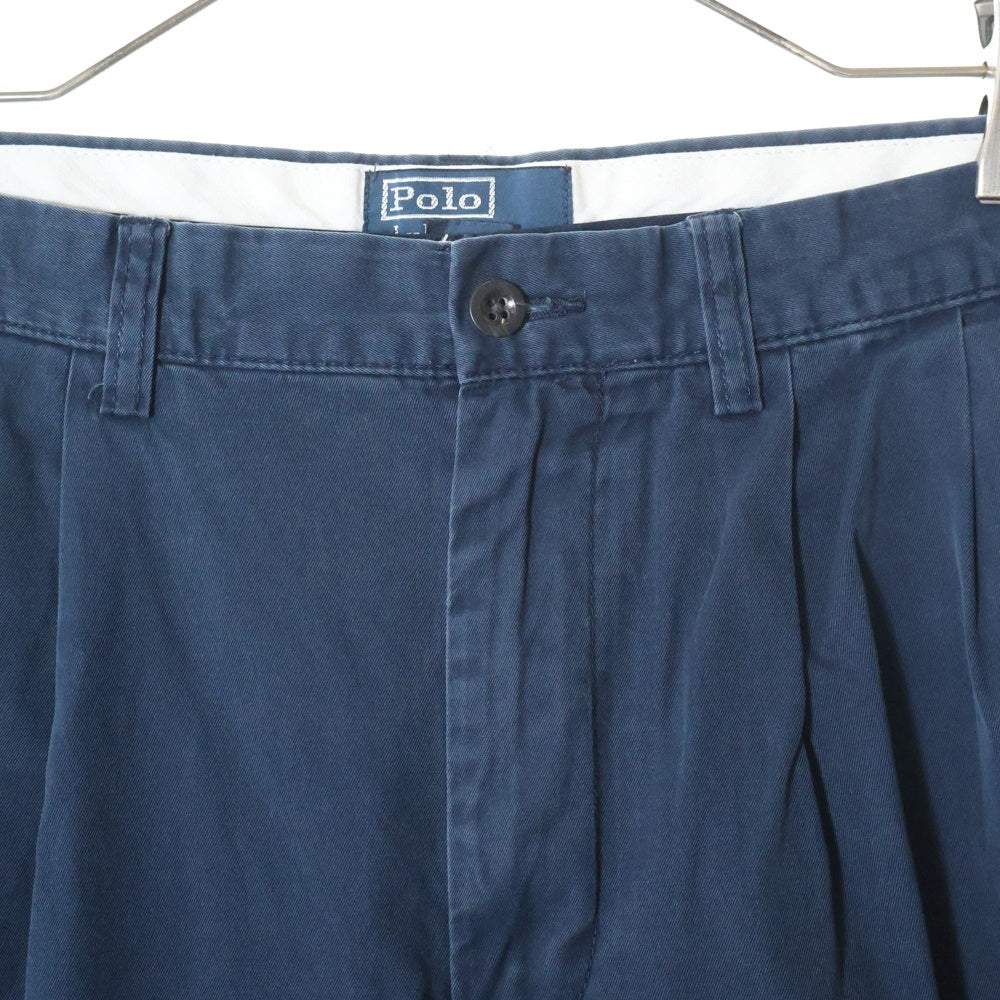POLO RALPH LAUREN(ポロラルフローレン) 90s SUFFIELD PANT コットン ストレート チノパンツ ネイビー