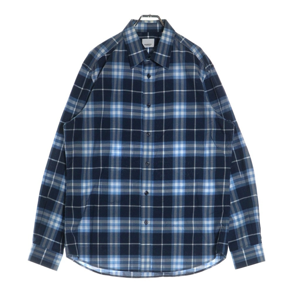 BURBERRY LONDON(バーバリーロンドン) タータンチェック レギュラーカラー コットン ロングスリーブ 長袖シャツ ブルー 8050360