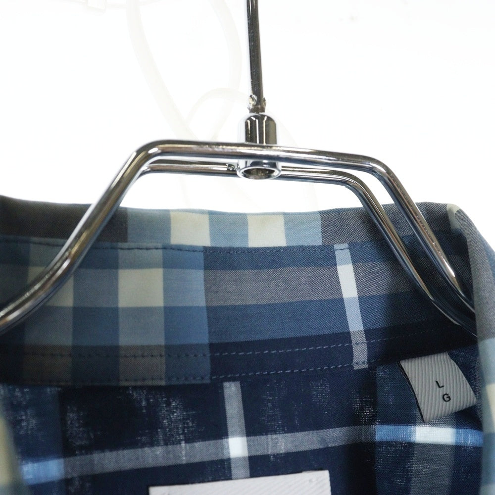 BURBERRY LONDON(バーバリーロンドン) タータンチェック レギュラーカラー コットン ロングスリーブ 長袖シャツ ブルー 8050360