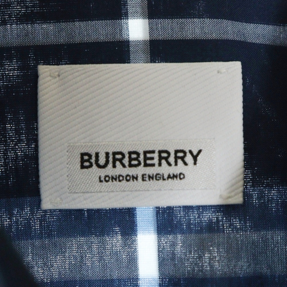 BURBERRY LONDON(バーバリーロンドン) タータンチェック レギュラーカラー コットン ロングスリーブ 長袖シャツ ブルー 8050360