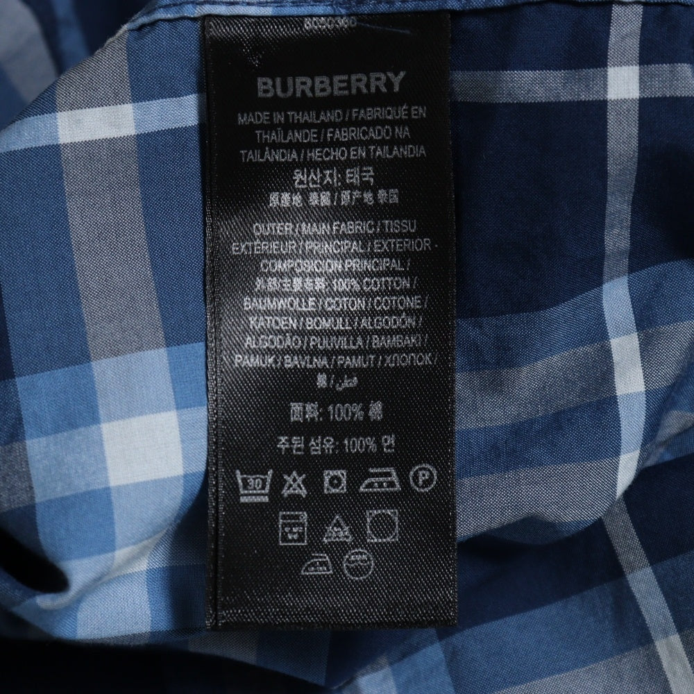 BURBERRY LONDON(バーバリーロンドン) タータンチェック レギュラーカラー コットン ロングスリーブ 長袖シャツ ブルー 8050360