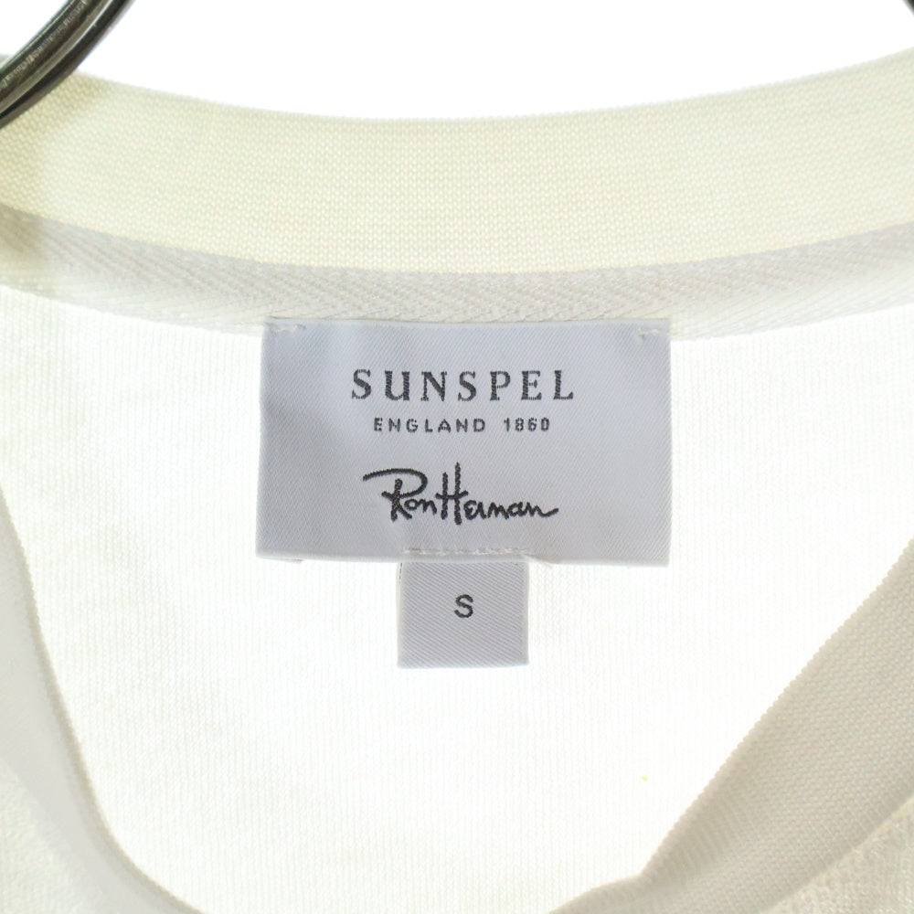 SUNSPEL(サンスペル) ×Ron Herman ロンハーマン クルーネック コットン パイル 半袖 Tシャツ カットソー ホワイト 572-2168070