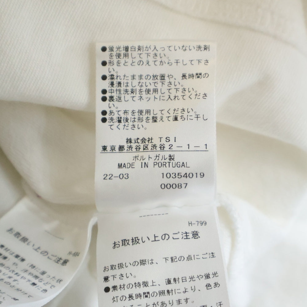 SUNSPEL(サンスペル) ×Ron Herman ロンハーマン クルーネック コットン パイル 半袖 Tシャツ カットソー ホワイト 572-2168070