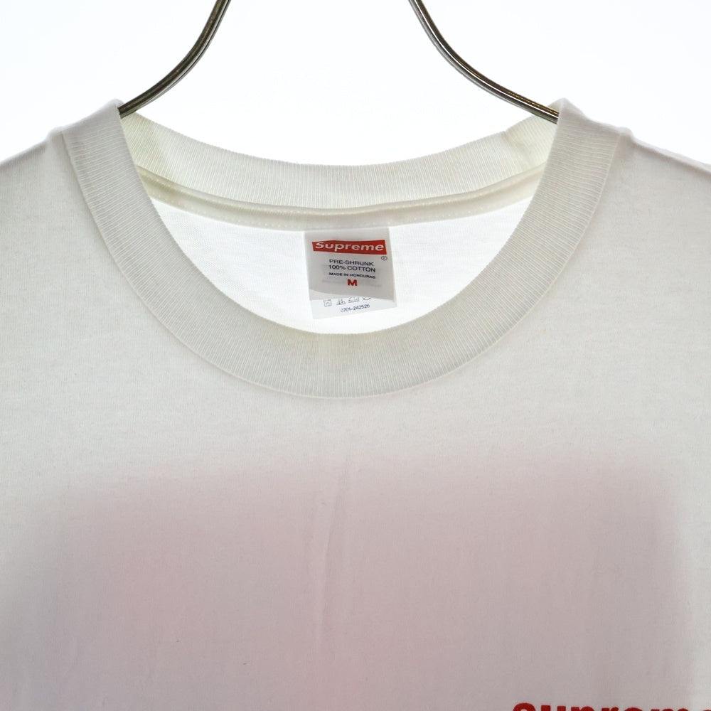 SUPREME(シュプリーム) 24AW Fuck Money Tee ファックマネー バックプリント コットン クルーネック 半袖 Tシャツ カットソー ホワイト