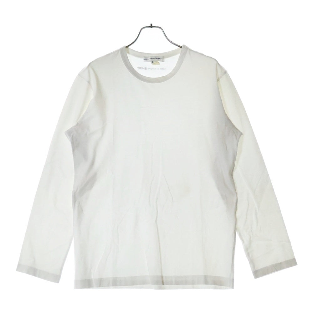 COMME des GARCONS SHIRT(コムデギャルソンシャツ) S/Sロゴ コットンジャージ クルーネック 長袖Tシャツ カットソー ホワイト