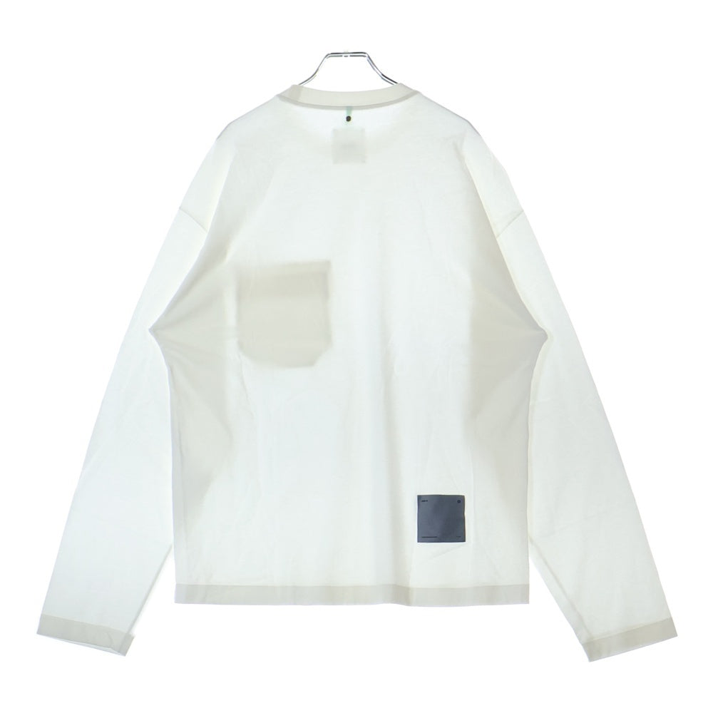 OAMC(オーエーエムシー) 21SS ヨーク切り替え フラップポケット クルーネック ロングスリーブ 長袖 Tシャツ カットソー ホワイト OAMT701368