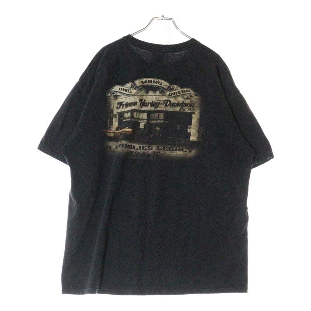 VINTAGE(ヴィンテージ) 00S VINTAGE HARLEY DAVIDSON S/S TEE ヴィンテージ ハーレーダビッドソン メキシコ製 両面プリントTシャツ 半袖クルーネックカットソー ブラック