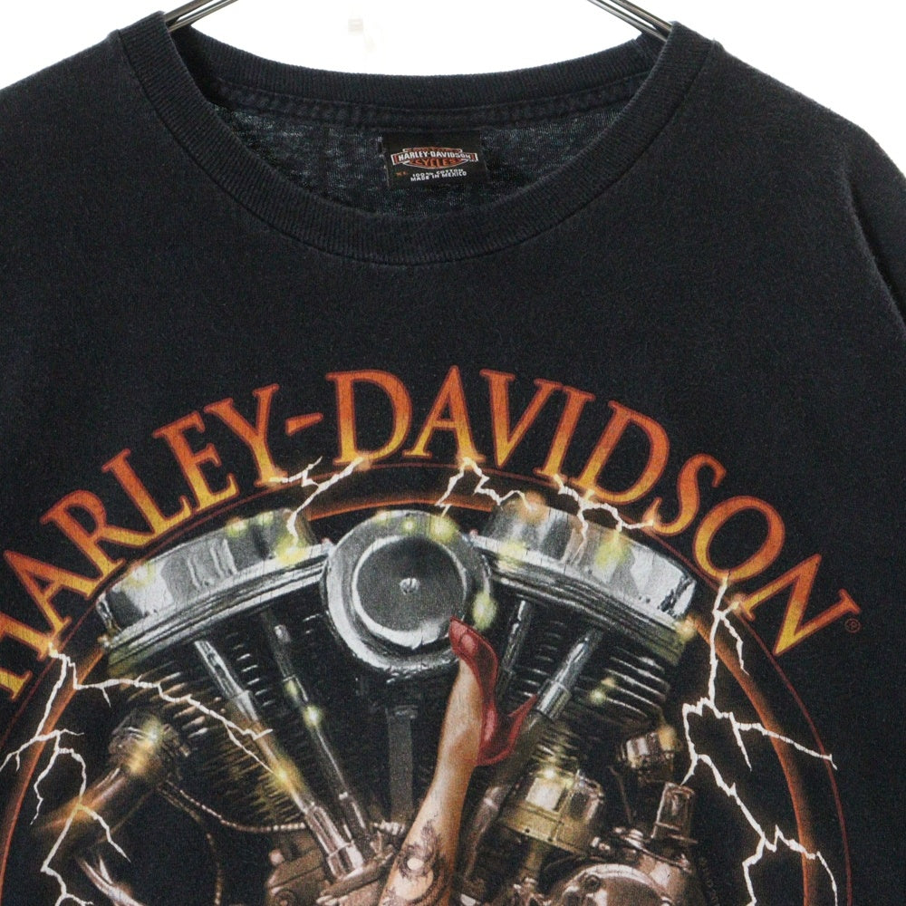 VINTAGE(ヴィンテージ) 00S VINTAGE HARLEY DAVIDSON S/S TEE ヴィンテージ ハーレーダビッドソン メキシコ製 両面プリントTシャツ 半袖クルーネックカットソー ブラック