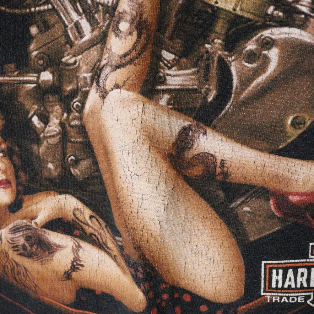 VINTAGE(ヴィンテージ) 00S VINTAGE HARLEY DAVIDSON S/S TEE ヴィンテージ ハーレーダビッドソン メキシコ製 両面プリントTシャツ 半袖クルーネックカットソー ブラック