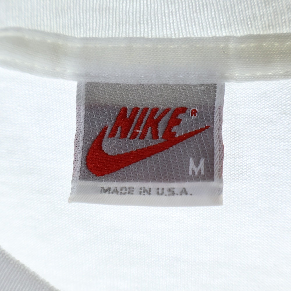 NIKE(ナイキ) 90S VINTAGE JUST DO IT S/S TEE ヴィンテージ ジャストドゥイット フロントロゴTシャツ 銀タグ 半袖クルーネックカットソー ホワイト