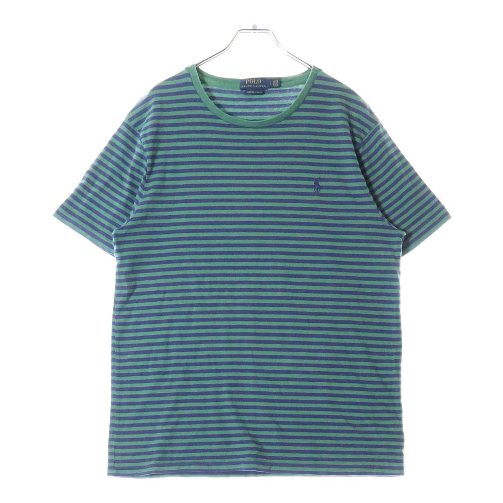 POLO RALPH LAUREN(ポロラルフローレン) BORDER S/S TEE ボーダーTシャツ 半袖クルーネックカットソー ネイビー/グリーン