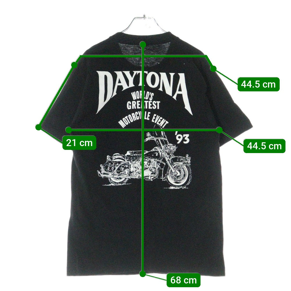 VINTAGE(ヴィンテージ) 90S VINTAGE DAYTONA BIKE WEEK 1993 TEE ヴィンテージ デイトナバイクウィーク 両面プリントTシャツ 半袖クルーネックカットソー ブラック