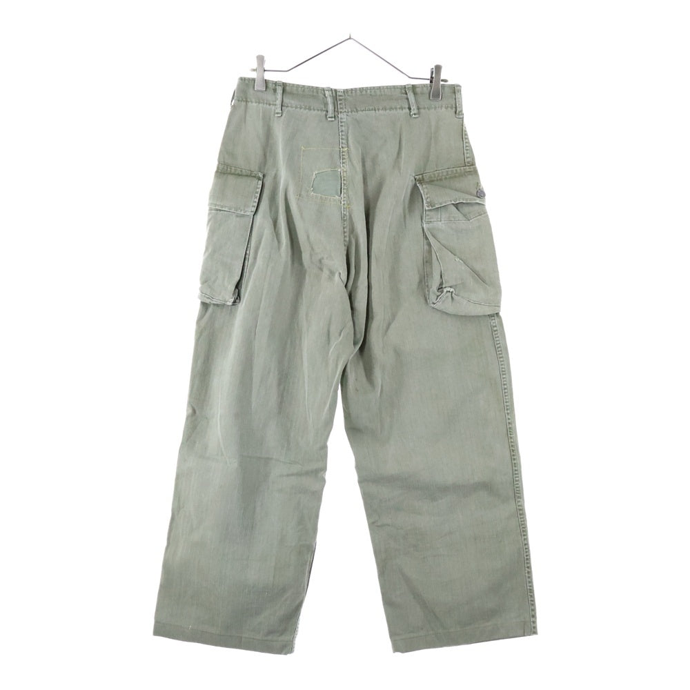 VINTAGE(ヴィンテージ) 40S VINTAGE U.S.ARMY M-43 HBT CARGO PANTS ヴィンテージ ユーエスアーミー アメリカ陸軍 ヘリンボーン パボタンフライ カーゴパンツ カーキ