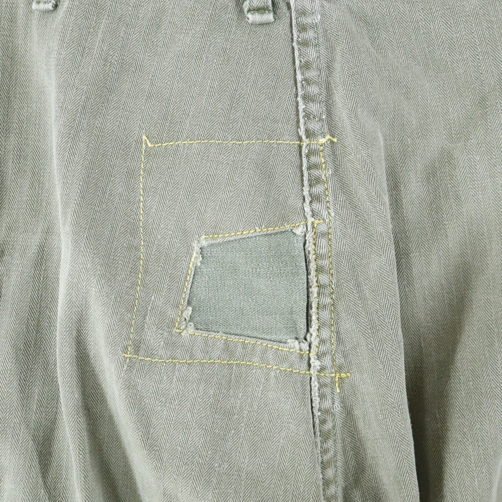 VINTAGE(ヴィンテージ) 40S VINTAGE U.S.ARMY M-43 HBT CARGO PANTS ヴィンテージ ユーエスアーミー アメリカ陸軍 ヘリンボーン パボタンフライ カーゴパンツ カーキ