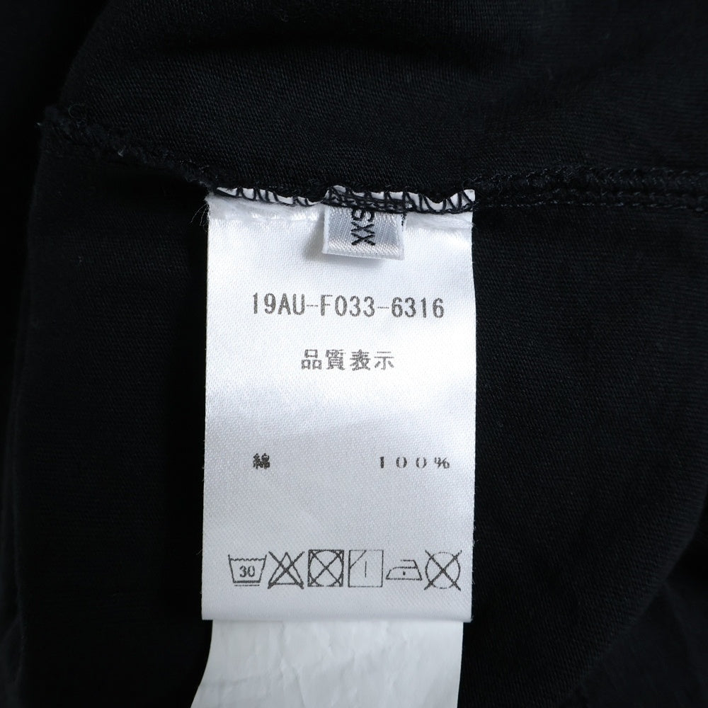 N21 numero ventuno(ヌメロ ヴェントゥーノ) FRONT LOGO PRINT フロント ロゴ プリント クルーネック 半袖Tシャツ カットソー ブラック レディース 19AU-F033-6316