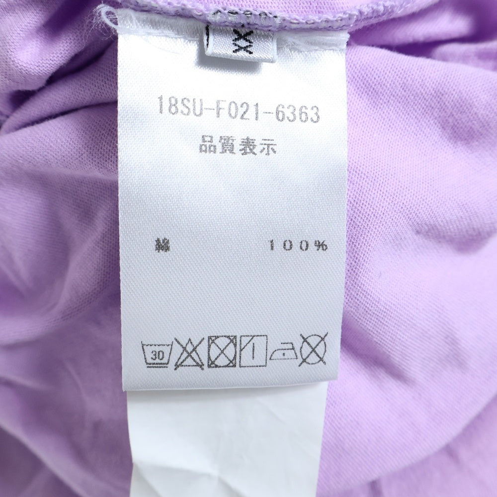 N21 numero ventuno(ヌメロ ヴェントゥーノ) FRONT LOGO PRINT フロント ロゴ プリント クルーネック 半袖Tシャツ カットソー パープル レディース 18SU-F021-6363