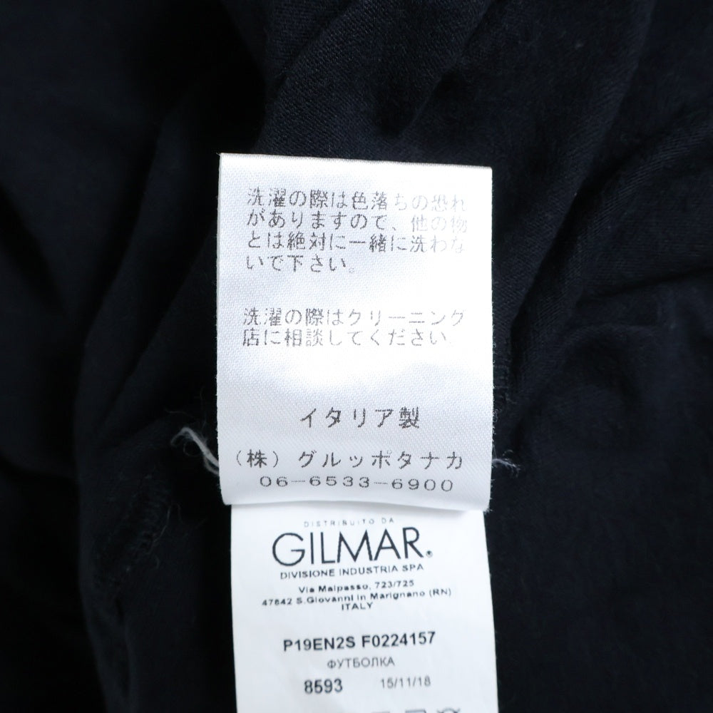 N21 numero ventuno(ヌメロ ヴェントゥーノ) FRONT LOGO PRINT フロント ロゴ プリント クルーネック 半袖Tシャツ カットソー ブラック レディース 19SW-F022-4157