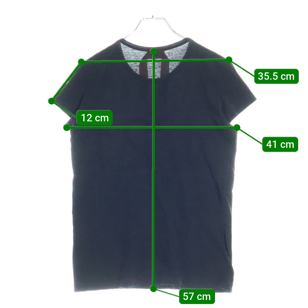 N21 numero ventuno(ヌメロ ヴェントゥーノ) FRONT LOGO PRINT フロント ロゴ プリント クルーネック 半袖Tシャツ カットソー ブラック レディース P18EN2M0F0316363