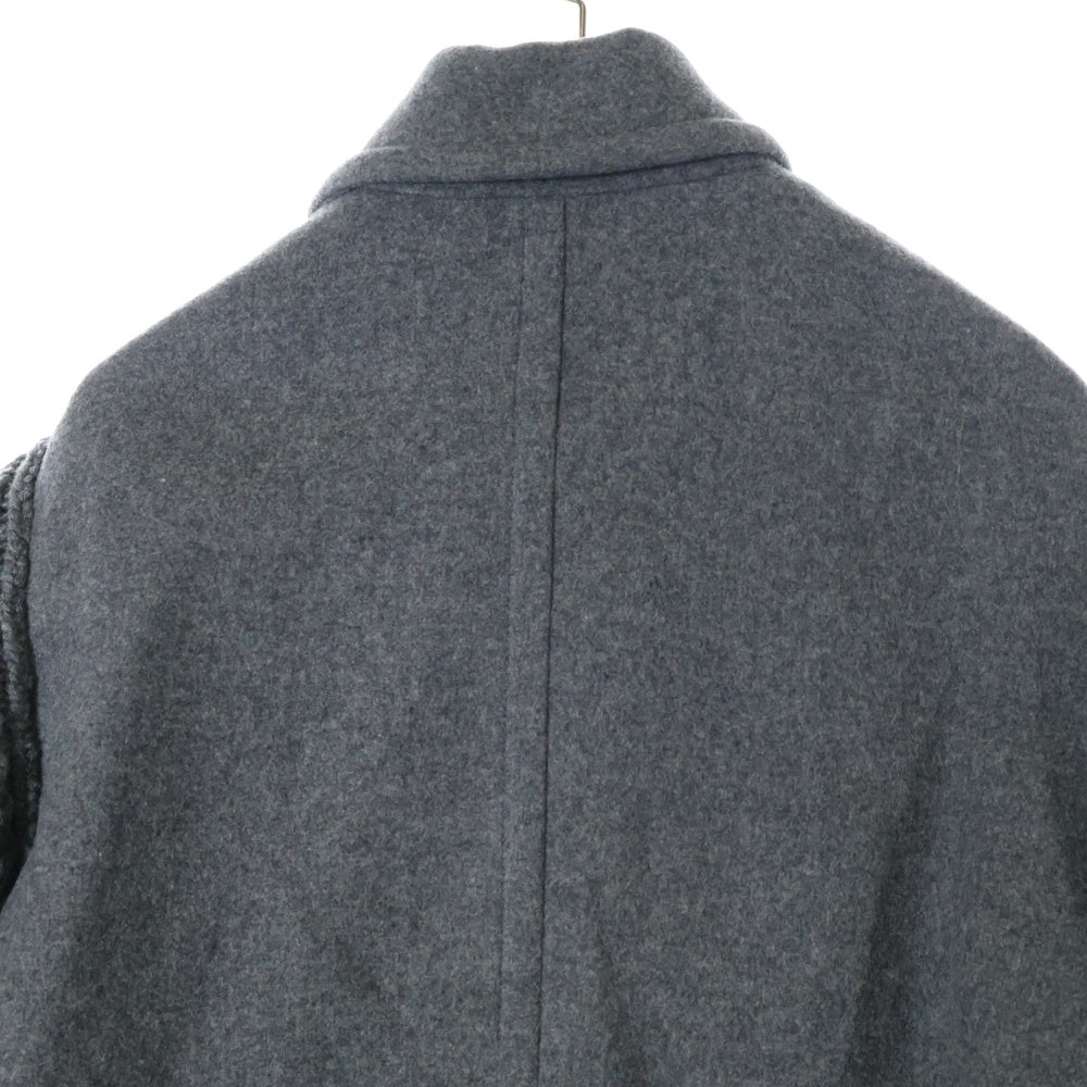STELLA McCARTNEY(ステラマッカートニー) ベルト付き アームセーター ドッキング ジップアップ ウール ステンカラーコート グレー レディース 433010SFB30-0