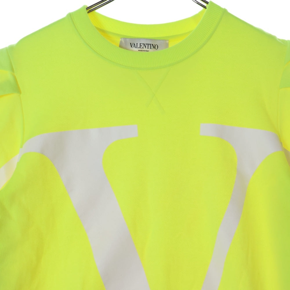 VALENTINO(ヴァレンティノ) フロント ロゴプリント クルーネック スウェット トレーナー イエロー レディース 000004843301
