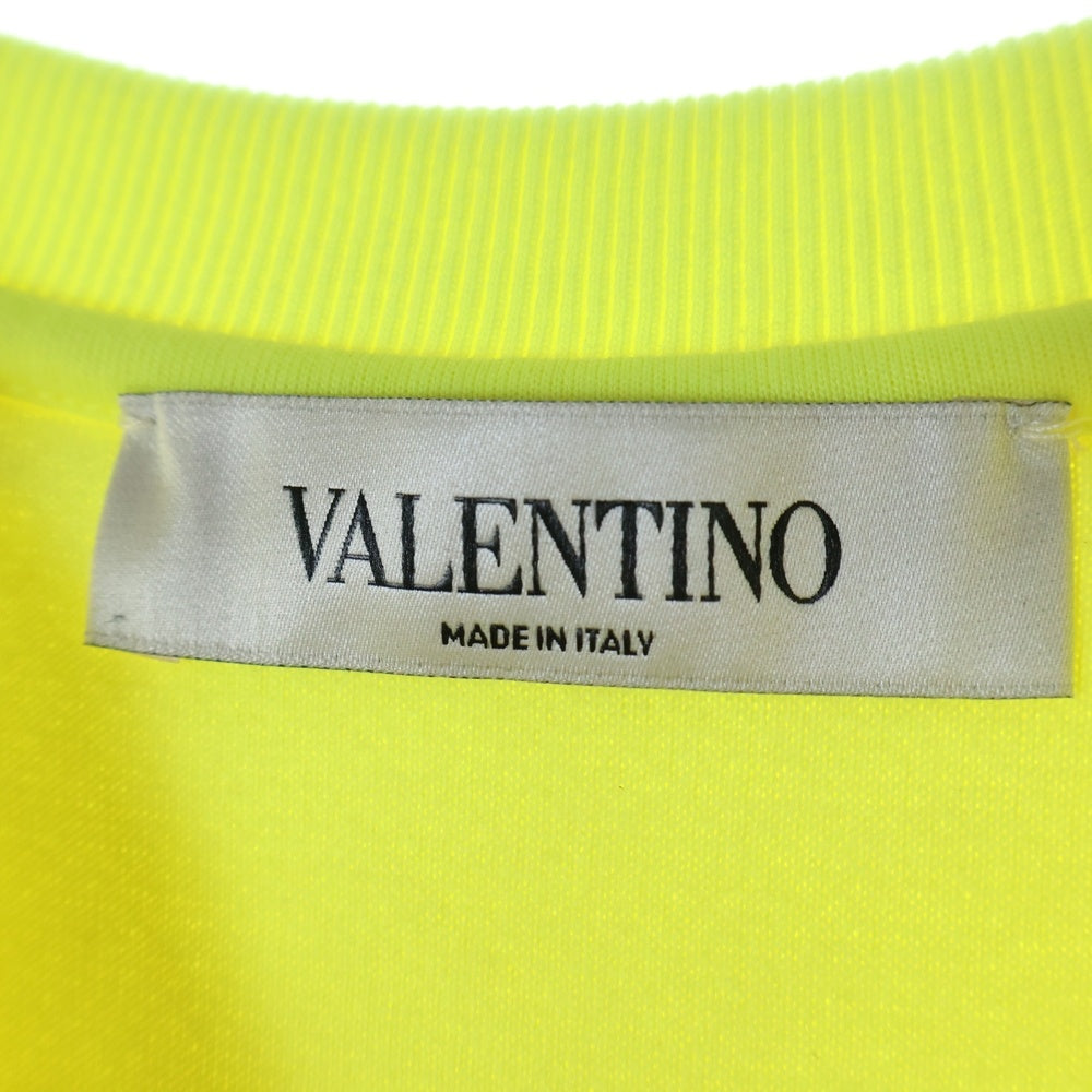 VALENTINO(ヴァレンティノ) フロント ロゴプリント クルーネック スウェット トレーナー イエロー レディース 000004843301