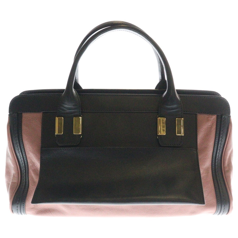 Chloe(クロエ) アリス 2WAY レザーハンドル ショルダー ハンドバッグ ピンク/ブラック