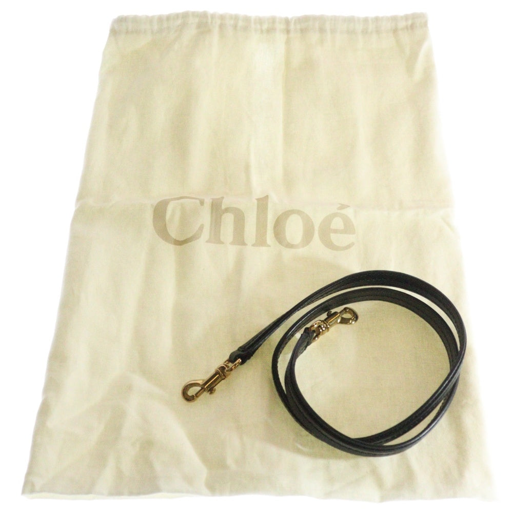 Chloe(クロエ) アリス 2WAY レザーハンドル ショルダー ハンドバッグ ピンク/ブラック