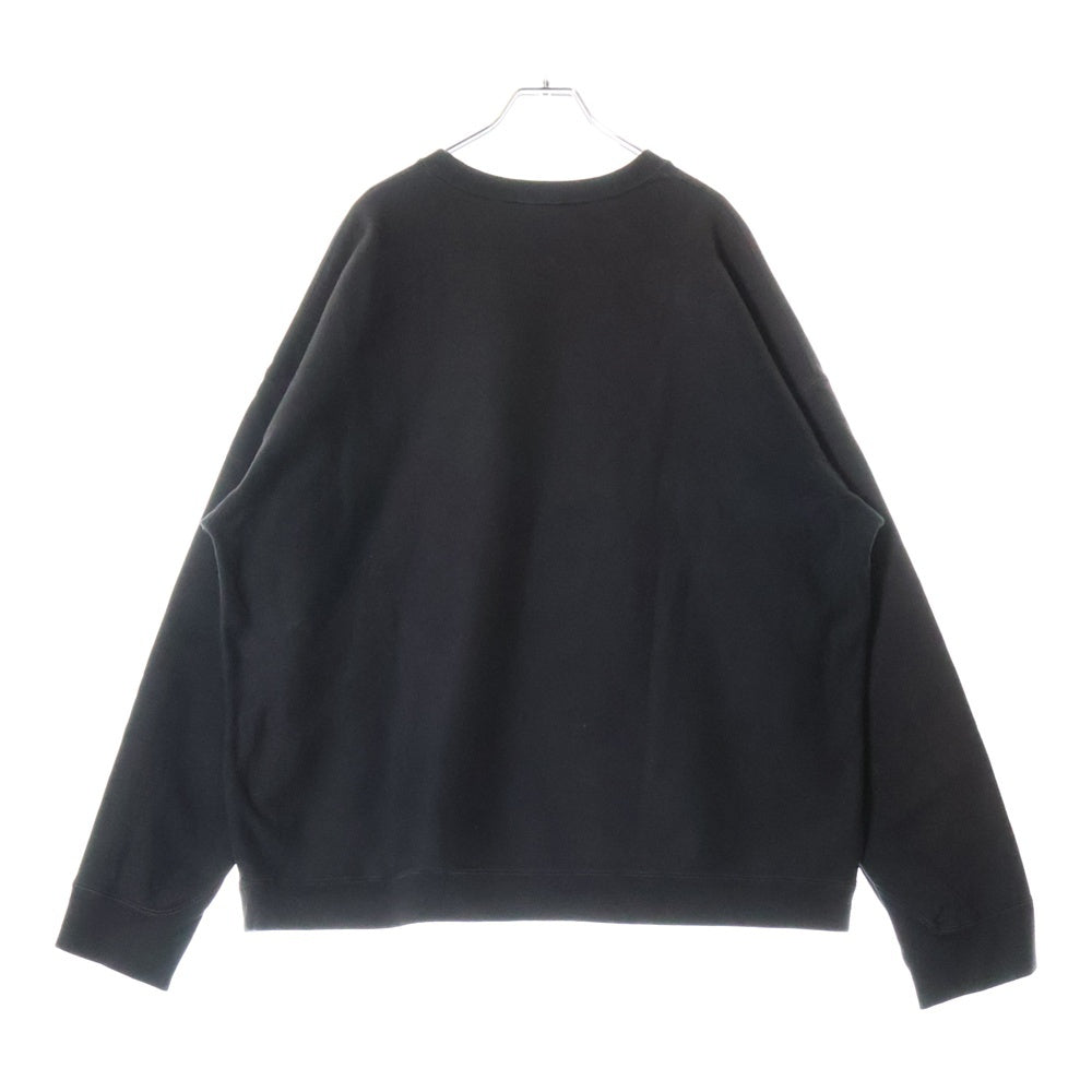 ATON(エイトン) × B2nd GARMENTDYE URAKE OVERSIZED SWEATSHIRT ビーセカンド ガーメントダイ オーバーサイズ クルーネックスウェットトレーナー ブラック 7055446
