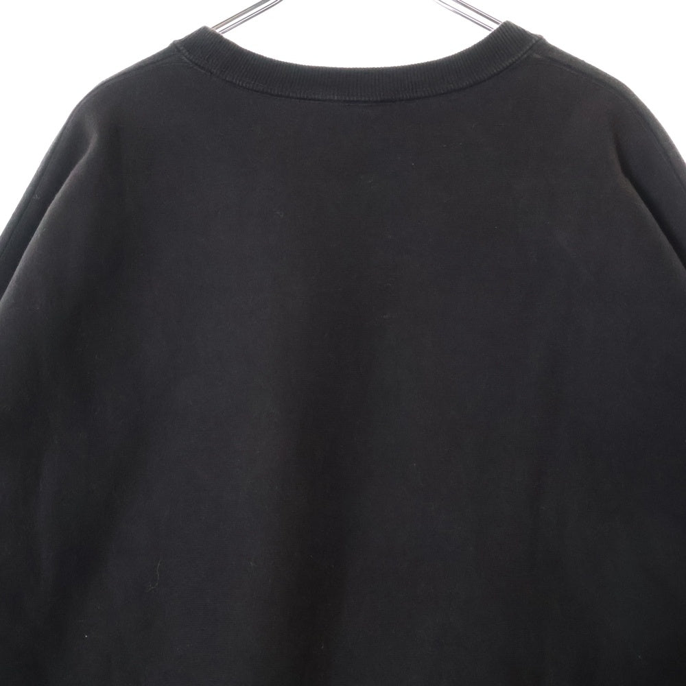 ATON(エイトン) × B2nd GARMENTDYE URAKE OVERSIZED SWEATSHIRT ビーセカンド ガーメントダイ オーバーサイズ クルーネックスウェットトレーナー ブラック 7055446