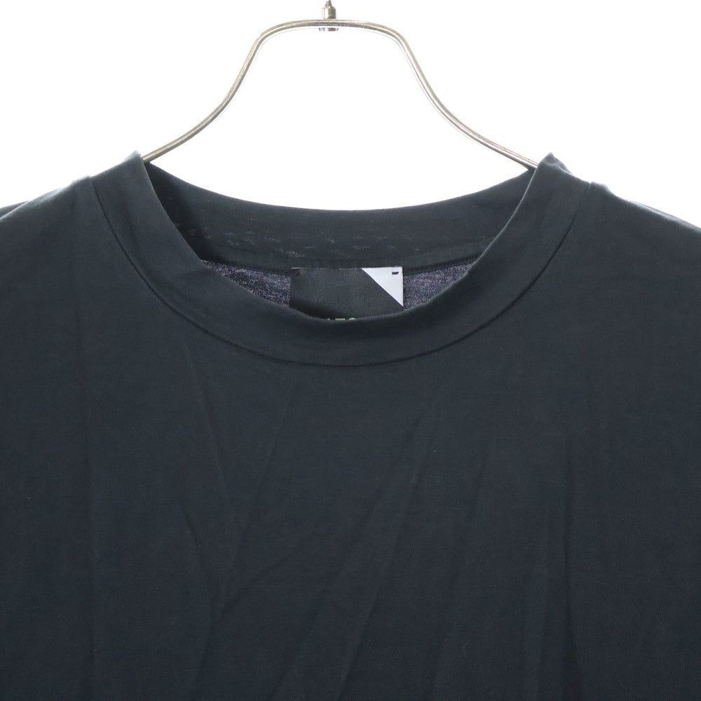 ATON(エイトン) コットン クルーネック半袖Tシャツ カットソー ブラック 6923086