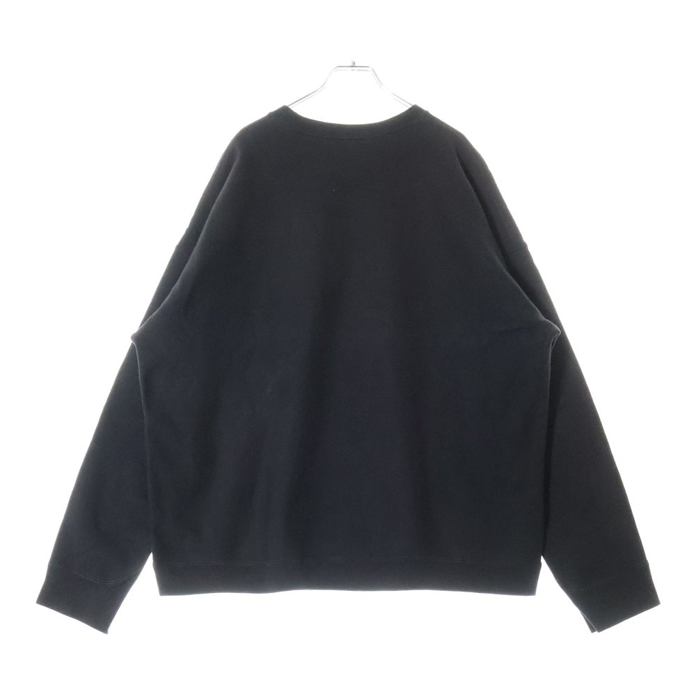 ATON(エイトン) × B2nd GARMENTDYE URAKE OVERSIZED SWEATSHIRT ビーセカンド ガーメントダイ オーバーサイズ クルーネックスウェットトレーナー ブラック 7055446