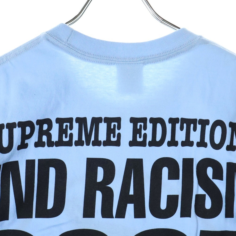 SUPREME(シュプリーム) 25SS × GOODENOUGH End Racism Tee グッドイナフ エンドレイシズム グラフィックプリント クルーネック半袖Tシャツ カットソー ライトブルー