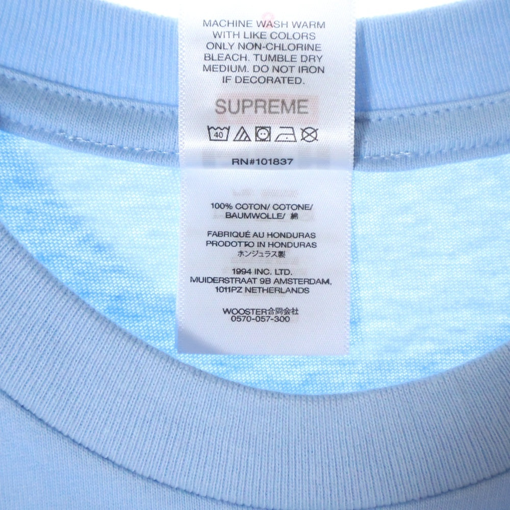 SUPREME(シュプリーム) 25SS × GOODENOUGH End Racism Tee グッドイナフ エンドレイシズム グラフィックプリント クルーネック半袖Tシャツ カットソー ライトブルー