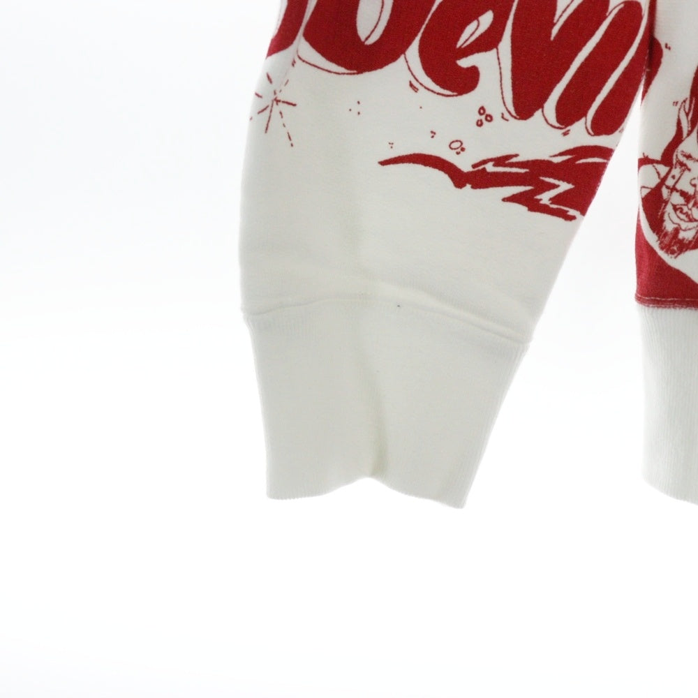 WACKO MARIA(ワコマリア) 19SS DISCO DEVIL/ PULL OVER HOODED SWEAT SHIRT ディスコデビル グラフィックプリント スウェット プルオーバーパーカー ホワイト/レッド