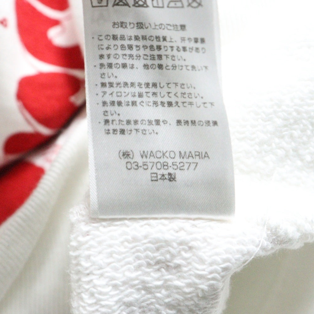 WACKO MARIA(ワコマリア) 19SS DISCO DEVIL/ PULL OVER HOODED SWEAT SHIRT ディスコデビル グラフィックプリント スウェット プルオーバーパーカー ホワイト/レッド