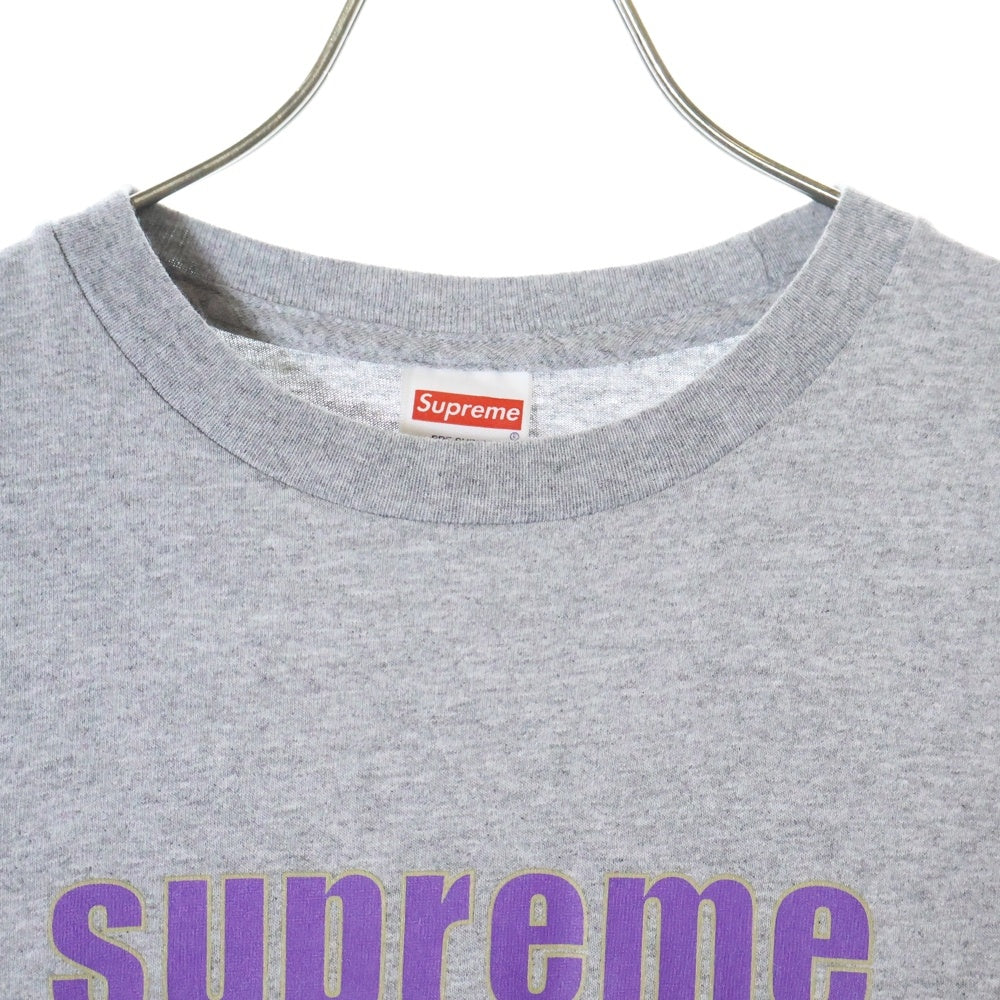 SUPREME(シュプリーム) 19SS The Real Shit L/S Tee ザリアルシット グラフィックプリント クルーネック長袖Tシャツ カットソー グレー