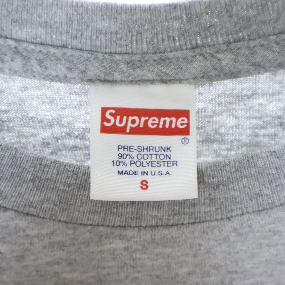 SUPREME(シュプリーム) 19SS The Real Shit L/S Tee ザリアルシット グラフィックプリント クルーネック長袖Tシャツ カットソー グレー