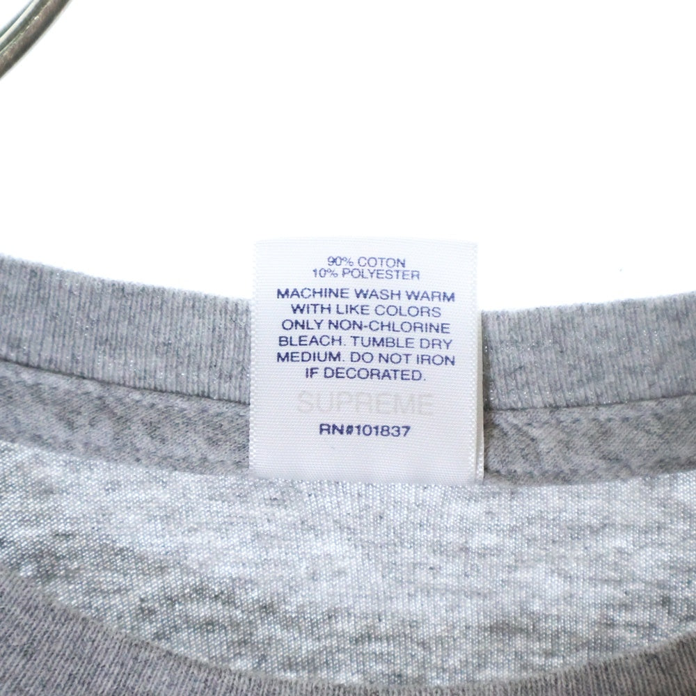 SUPREME(シュプリーム) 19SS The Real Shit L/S Tee ザリアルシット グラフィックプリント クルーネック長袖Tシャツ カットソー グレー