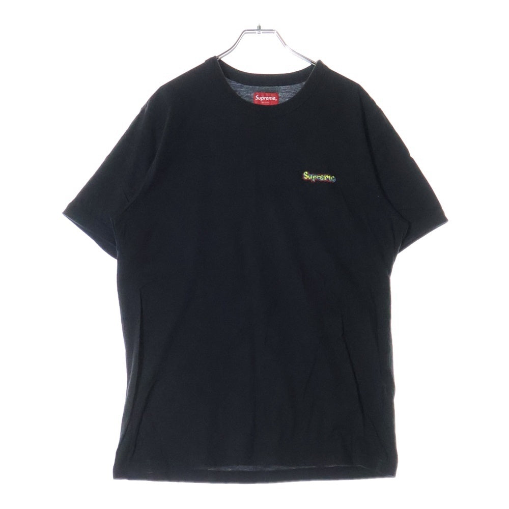 SUPREME(シュプリーム) 17SS Ringer Tee リンガー ロゴエンブロイダリー クルーネック半袖Tシャツ カットソー ブラック
