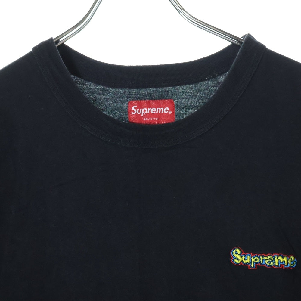 SUPREME(シュプリーム) 17SS Ringer Tee リンガー ロゴエンブロイダリー クルーネック半袖Tシャツ カットソー ブラック