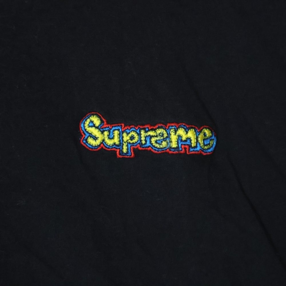 SUPREME(シュプリーム) 17SS Ringer Tee リンガー ロゴエンブロイダリー クルーネック半袖Tシャツ カットソー ブラック