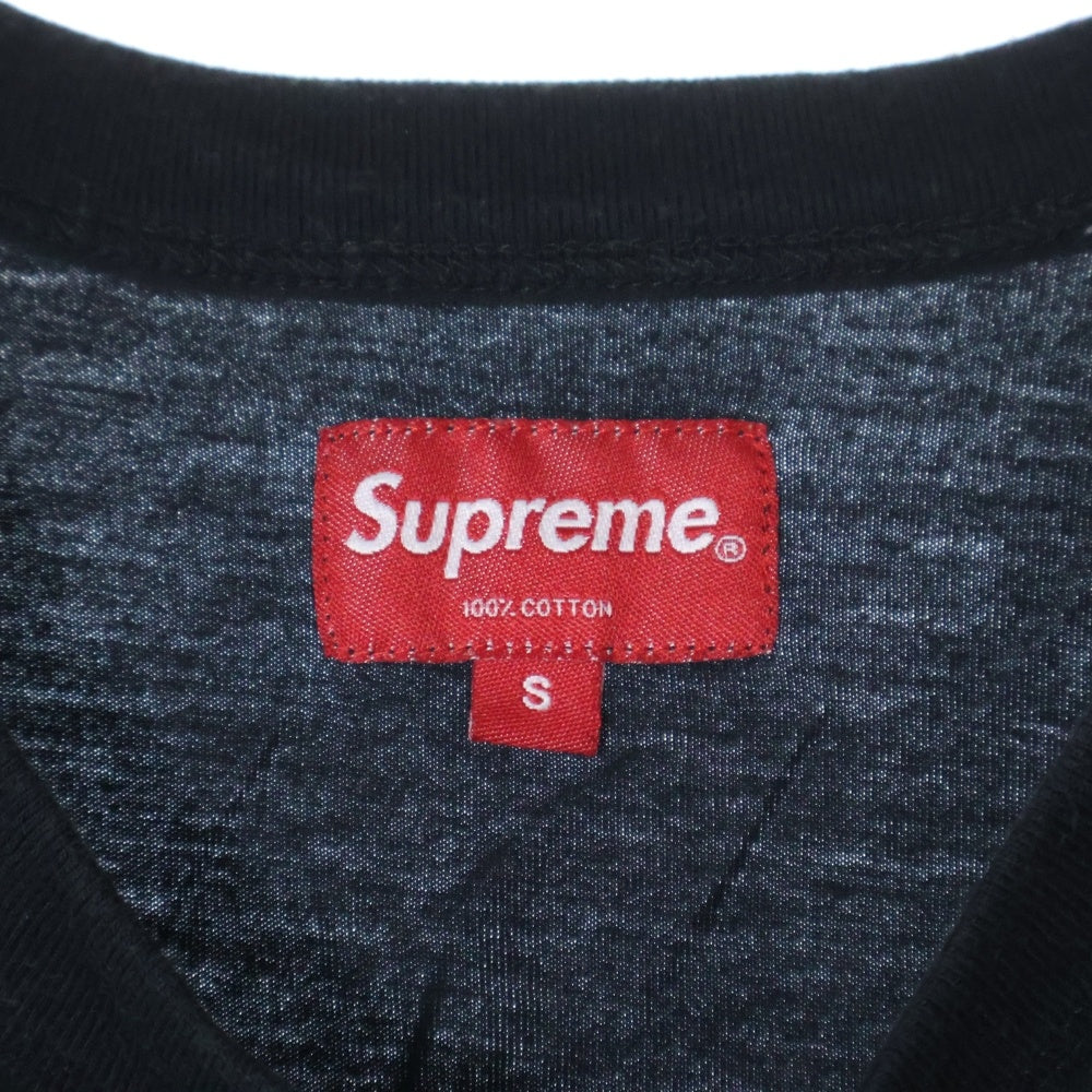 SUPREME(シュプリーム) 17SS Ringer Tee リンガー ロゴエンブロイダリー クルーネック半袖Tシャツ カットソー ブラック