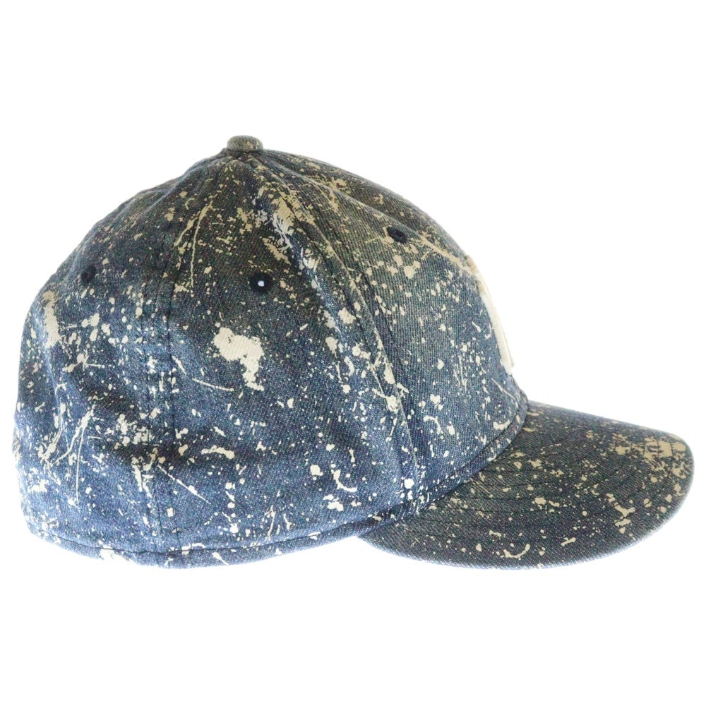 NEW ERA(ニューエラ) 59FIFTY New York Yankees ニューヨークヤンキース ブリーチ 6パネル ベースボールキャップ 帽子 インディゴ/ホワイト