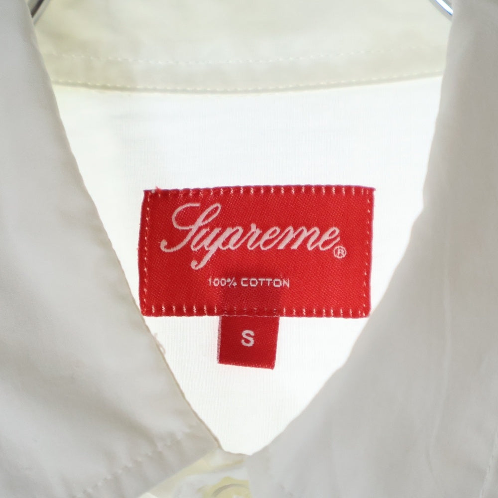 SUPREME(シュプリーム) 13AW Basquiat Shirt Untitled バスキア アンタイトルド グラフィックプリント レギュラーカラー 長袖シャツ ホワイト/レッド